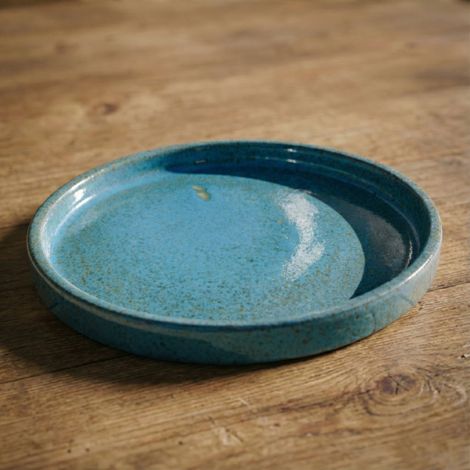 Sottovaso rotondo 15cm blu acciaio (1/5)