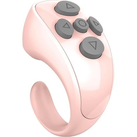 Drahtlose Bluetooth-Fernbedienung mit zwei Fingern, wiederaufladbarer Bluetooth-Scrollring für den Heimgebrauch (rosa). (1/5)