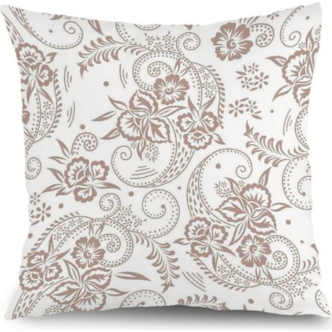 Housse de coussin patio floral, décoration terrasse maison,45×45cm (1/5)