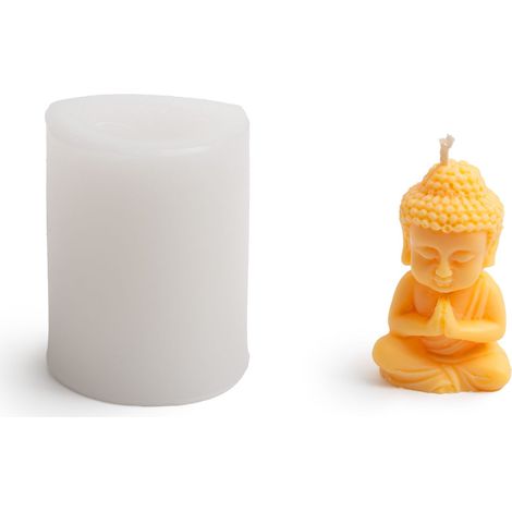 Silikonform für Buddha-Kerzen, 5,5 x 4,8 x 7,4 cm (1/3)