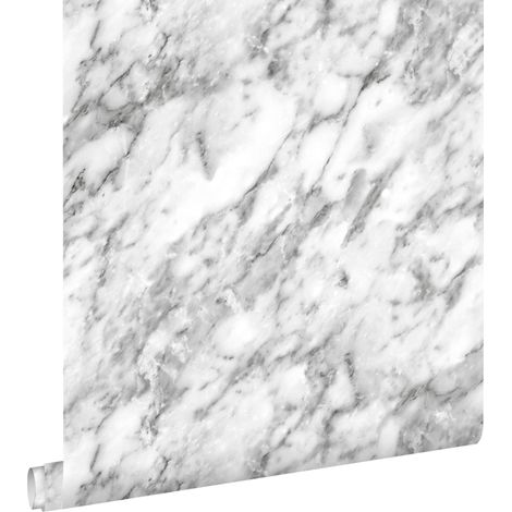 papier peint marbre noir et blanc - ESTAhome (1/5)