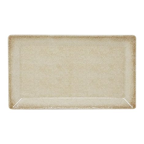 Saturnia Kimi Piatto Rettangolare 29 x 17,5 Cm Porcellana Decorato Sand