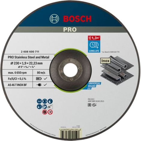 Bosch Pro Stainless Steel Cutting Disc 230mm x 22.23mm