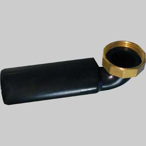 CODOLO CURVO A SALDARE IN PEHD CON GHIERA OTTONE 1"1/4 x 40