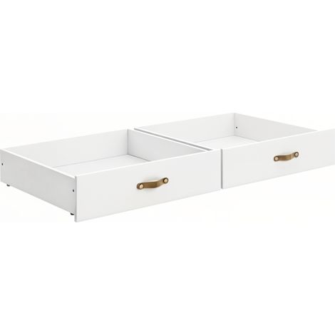 Schubladen Set aus 2 weiß 23.7x94.2x59.8cm