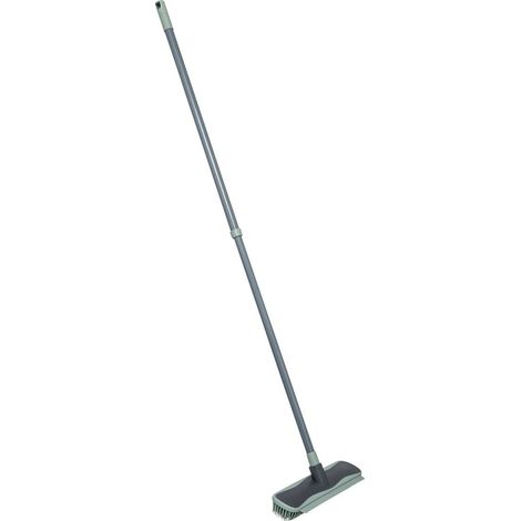 Stoßfester teleskopbesen aus gummi grau h125cm - 5five