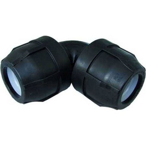 Raccordo a gomito 90° Nupi - diametro 25x25 mm - in PE 10KG25 (1/2)