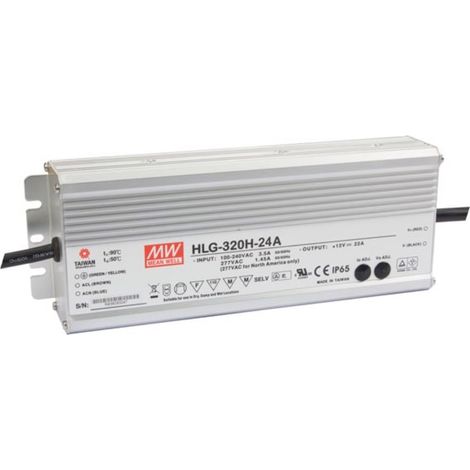 Transformador LED Mean Well HLG-320H-24A negro 320W