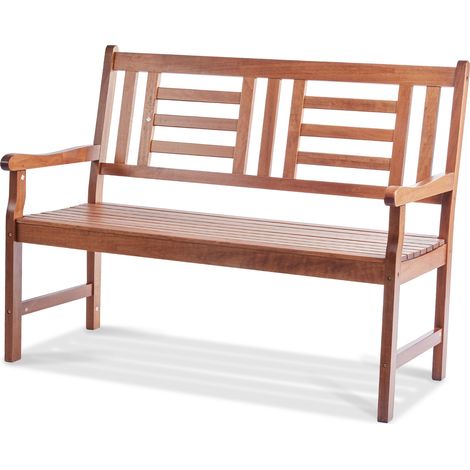 Mophorn 48“ Gartenbank aus Holz, 700 lbs Belastbarkeit, Sitzgelegenheiten für den Außenbereich mit Rückenlehne & Armlehnen, ideal für Garten, Park, Hof, Veranda