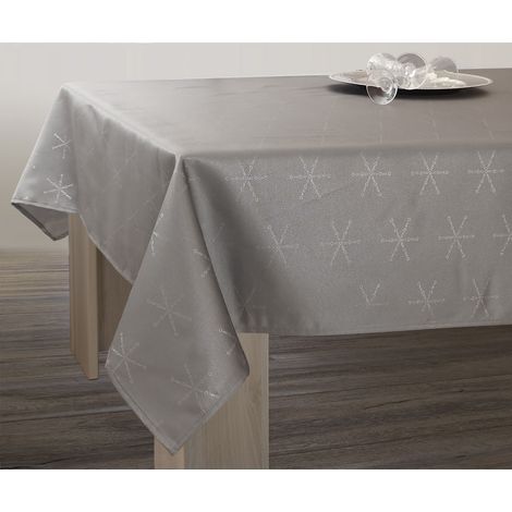 Nappe Lurex Entretien facile - Gris Argenté - Rectangle 150 x 350 cm (1/3)