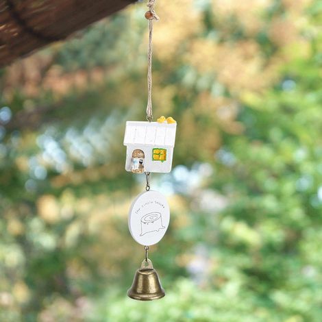 Carillon éolien décoratif en résine pour cour intérieure, créatif, au son clair et mélodieux, style B, blanc. (1/5)