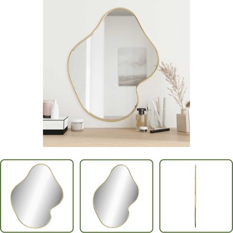 Miroir cosmétique - Miroir mural Doré 60x50 cm (1/5)