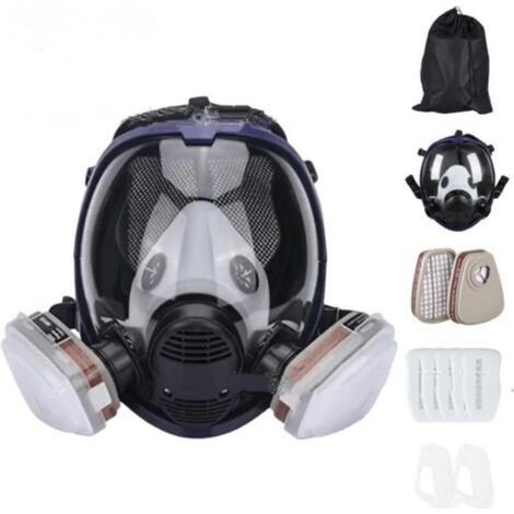 Masque Respiratoire Intégral Avec Filtres, Masque Anti Poussière En Aérosol De Peinture Réutilisable, Idéal Pour Polissage,Soudure,La Peinture En Aéro