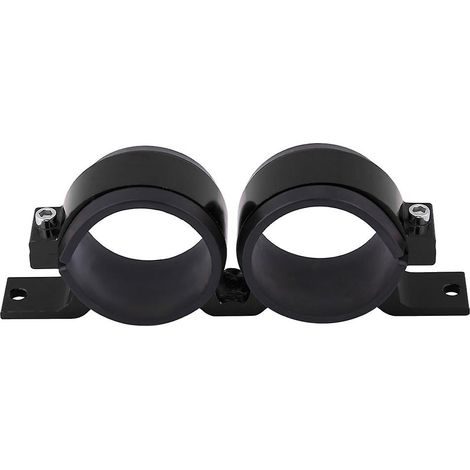 60-mm-Kraftstoffpumpenhalterung aus Aluminiumlegierung für Fahrzeuge, Doppelfilterhalter, Halterung, Schwarz, robustes Kfz-Zubehör (1/5)
