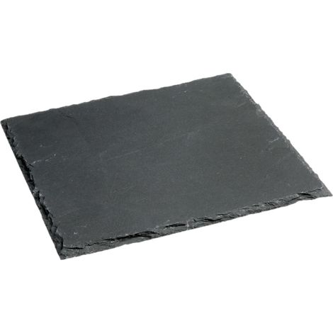 Assiette de présentation carrée en ardoise 20x20cm – Petit format – Pour service traiteur et décoration – Résistante aux chocs et aux températures – Secret De Gourmet