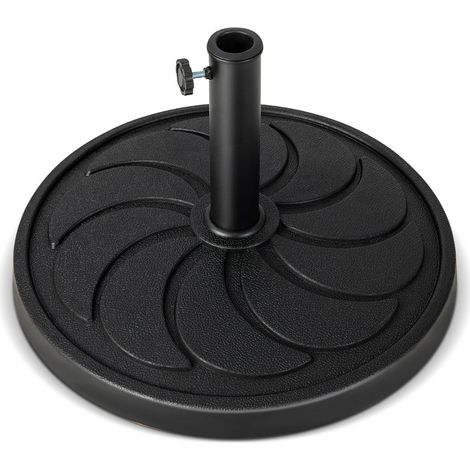 Base per ombrellone rotonda 54 x 34,5 cm confezione da 1 sicurezza ottimale ambiente esterno resina nera 200020781
