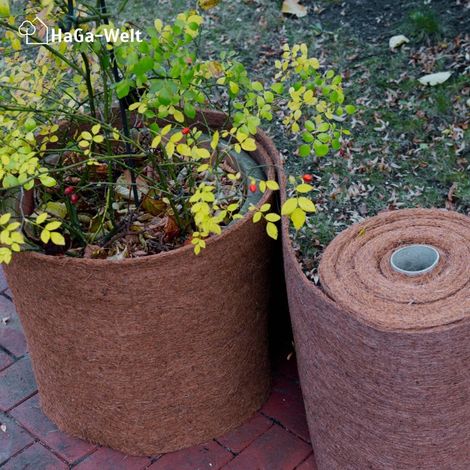 Paillis tapis fibre de coco antidérapant 50x100cm ép.4mm, protection hiver et tapis de sol naturel pour jardin et plantes