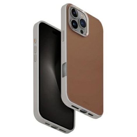 Funda de carga Magclick UNIQ Lyden DS para iPhone 16 Pro Max de 6,9" color caramelo/caramelo-marfil (1/5)
