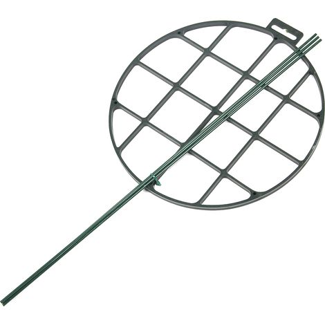Supporteur de Plante en Cercle - Cage de Support Verte en Plastique - Diamètre 32cm / 12.6inch, Hauteur 60cm / 23.6inch - 1 cercle + 3 tiges (1/4)