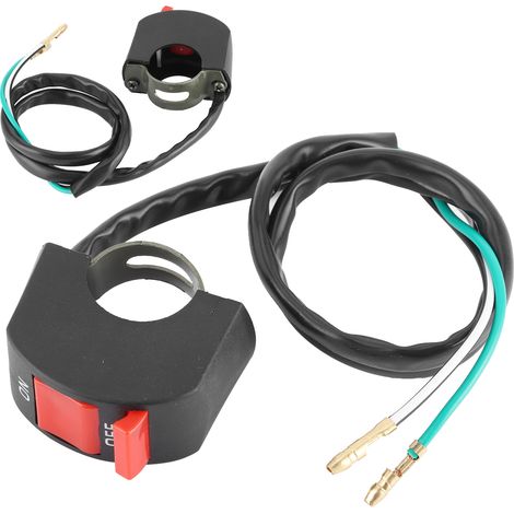 Universeller LED-Lenkerschalter für Motorräder, Ein-/Ausschalter für die Beleuchtung, 22–25 mm (1/5)