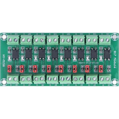 Optokoppler-Isolationsplatine, 8-Kanal-Treibermodul, fotoelektrisch isoliert, 817, 3,6–30 V (1/5)