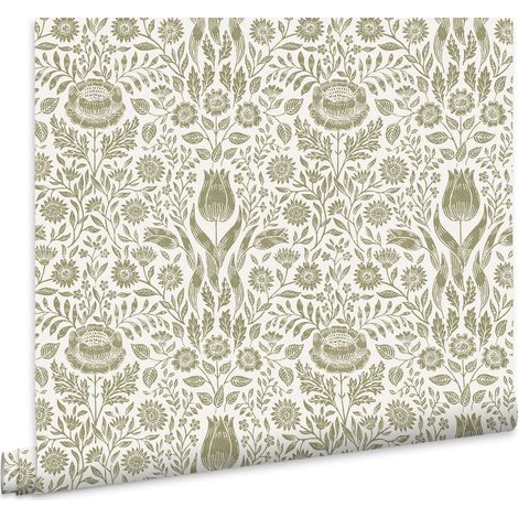 Laura Ashley Vliestapete Ashstead Damask Hedgerow 10mx52cm (1/5)