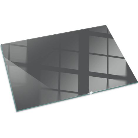 Piastra per Fondo Camino Eccellente Piastra Protezione da Scintille in Vetro di Sicurezza ESG Colore grigio-marrone 100x70 cm (1/5)
