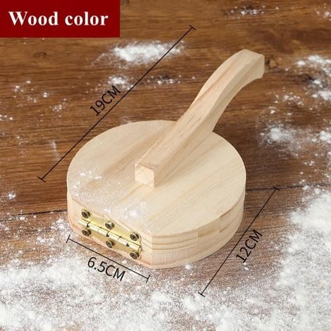 1 moule à boulettes en bois, presse manuelle pour pâte, accessoire de pâtisserie DIY, idéal pour boulettes, biscuits et petits gâteaux maison (1/4)