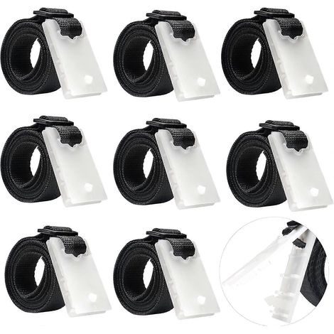 Ensemble de 8 sangles avec pince crocodile pour tous types de rouleaux de bâche à bulles (1/5)