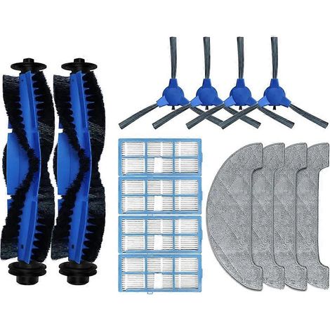 Pièces de rechange pour aspirateur robot Proscenic 850T / 850P : brosse latérale principale, filtre HEPA, chiffon de nettoyage (1/5)