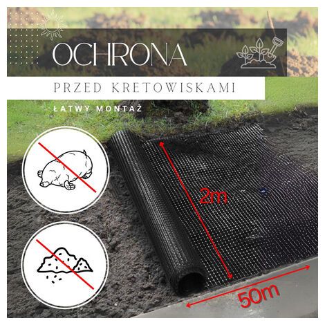 Rete anti-talpe 2x50 m, protezione 45g/m2 contro talpe e topi muschiati (1/4)