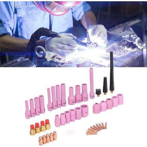 Kit d'accessoires de 46 pièces pour mandrin à lentille à gaz TIG pour torche de soudage TIG SR WP 9/20/25 (1/5)