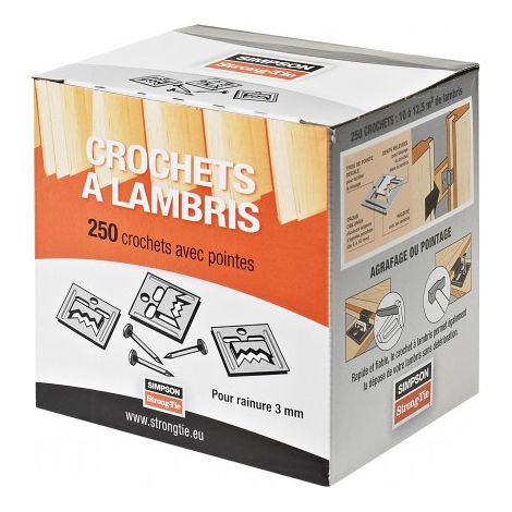 Häkeln für Holzverkleidung CLIP R4 + Nägel - Packung mit 250