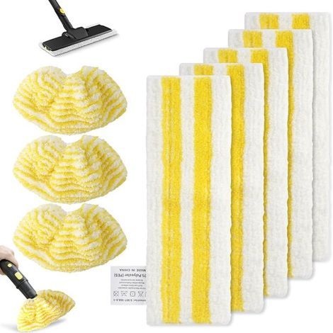 8er-Pack universelle Mikrofasertücher für Kärcher EasyFix Dampfreiniger SC1, SC2, SC3, SC4, SC5 - ShopVlot (1/5)