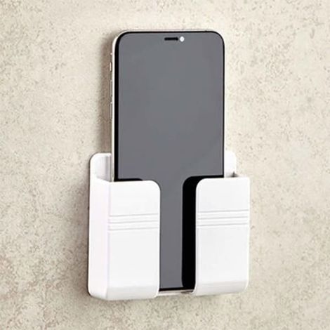 SABIR-Support mural pour téléphone, fixation murale sans dommage pour smartphones et téléphones portables (1/4)