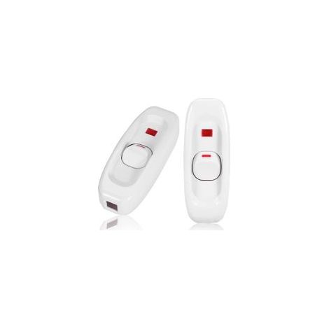 2 Pièces 250V 10A Inline ON/OFF Table Lampe de table Cordon CommutateurCordon Commutateur Avec, Basculante Pour Lampe, Cordon Interrupteur, Interrupteur de Lampe, Inline on/Off Interrupteur