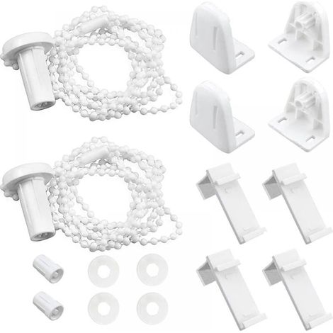 2er Set Rollomechanik, Rollozubehör, Rollobefestigung, Rolloreparaturset, Ersatzbefestigung für 17mm Rollo (1/4)