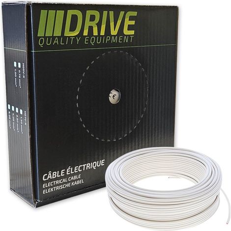 FIL ELECTRIQUE SOUPLE BOITE DE 50 METRES - dtail : SECTION 1 MM² BLANC (1/3)