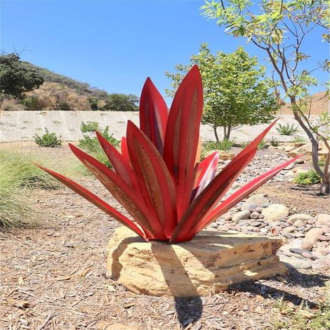 Sculpture d'agave antique à faire soi-même, sculpture en métal représentant une plante d'agave, décoration intérieure, décoration de jardin, décoration extérieure (1/5)