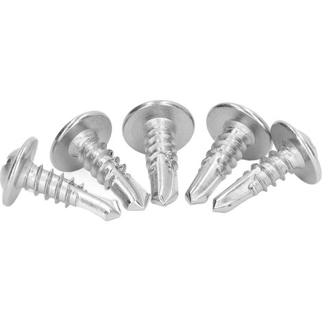 Vis autotaraudeuse inox A2 tête fraisée large 4,8x16mm pour assemblage métallique - Lot de 100