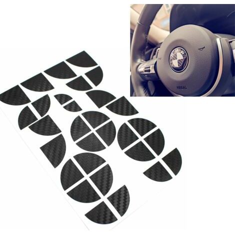 Autocollants pour Logo BMW, Noir Brillant Autocollants Coins D’emblème Compatible avec BMW Capot de Voiture ou de Moto (1/5)