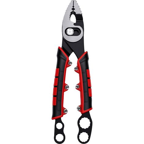 Pinza a snodo scorrevole da 8 pollici, in acciaio ad alto tenore di carbonio, con apertura regolabile, senza manico, per fascette stringitubo, per lavori idraulici domestici e riparazioni automobilist (1/5)