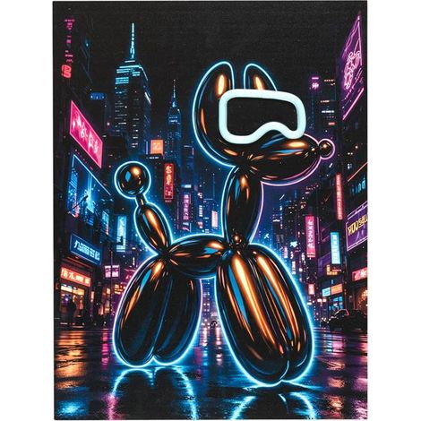 Tableau LED "Ballon Dog" 30x40cm Multicolore (1/5)