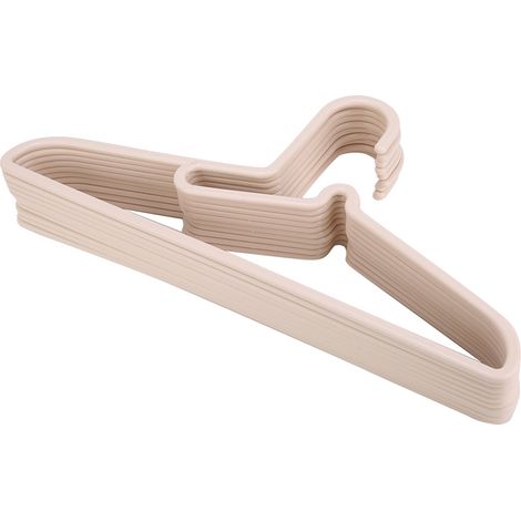 Lot de 10 cintres en plastique gain de place pour vêtements, écharpes et cravates (abricot) (1/5)
