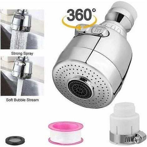 Kitchen faucet head, 360° rotating water saving faucet, 2 function pull-out spray head removable kitchen nozzle head (1/5)