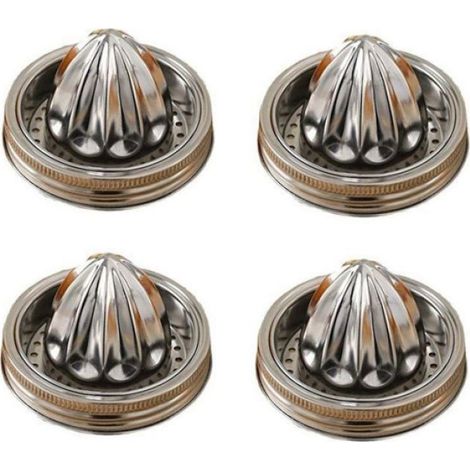 Presse-Agrumes Manuel - Pour Bocaux Mason Large Ouverture - Acier Inoxydable - 1 Pièce (1/5)
