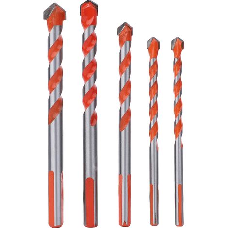 Lot de 5 forets à tête en alliage haute résistance à l'usure pour le perçage de trous dans le bois et les murs (6-12 mm). (1/5)