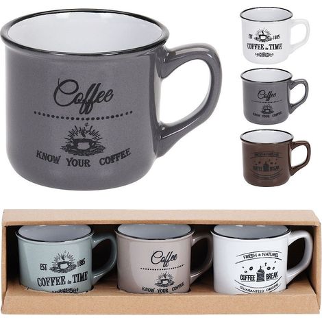 Set 3 tazze in ceramica 100cl EDM 76512 (1/5)