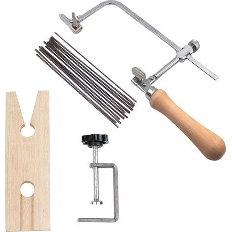 Un cadre de scie réglable pour bijoutiers, équipé de 144 lames de scie, un accessoire de fabrication de bijoux adapté aux travaux manuels. (1/5)