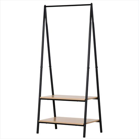 Porte-manteau sur pied triangulaire avec étagères 64 x 43 x 149 (1/5)